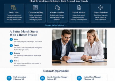 Michael Aaron Staffing Website Redesign Concept