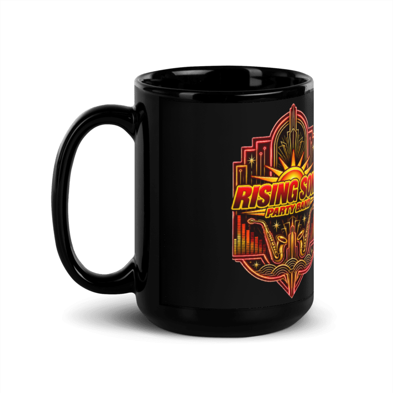Rising Sons Band Miami Art Deco T-15oz black coffee mug design